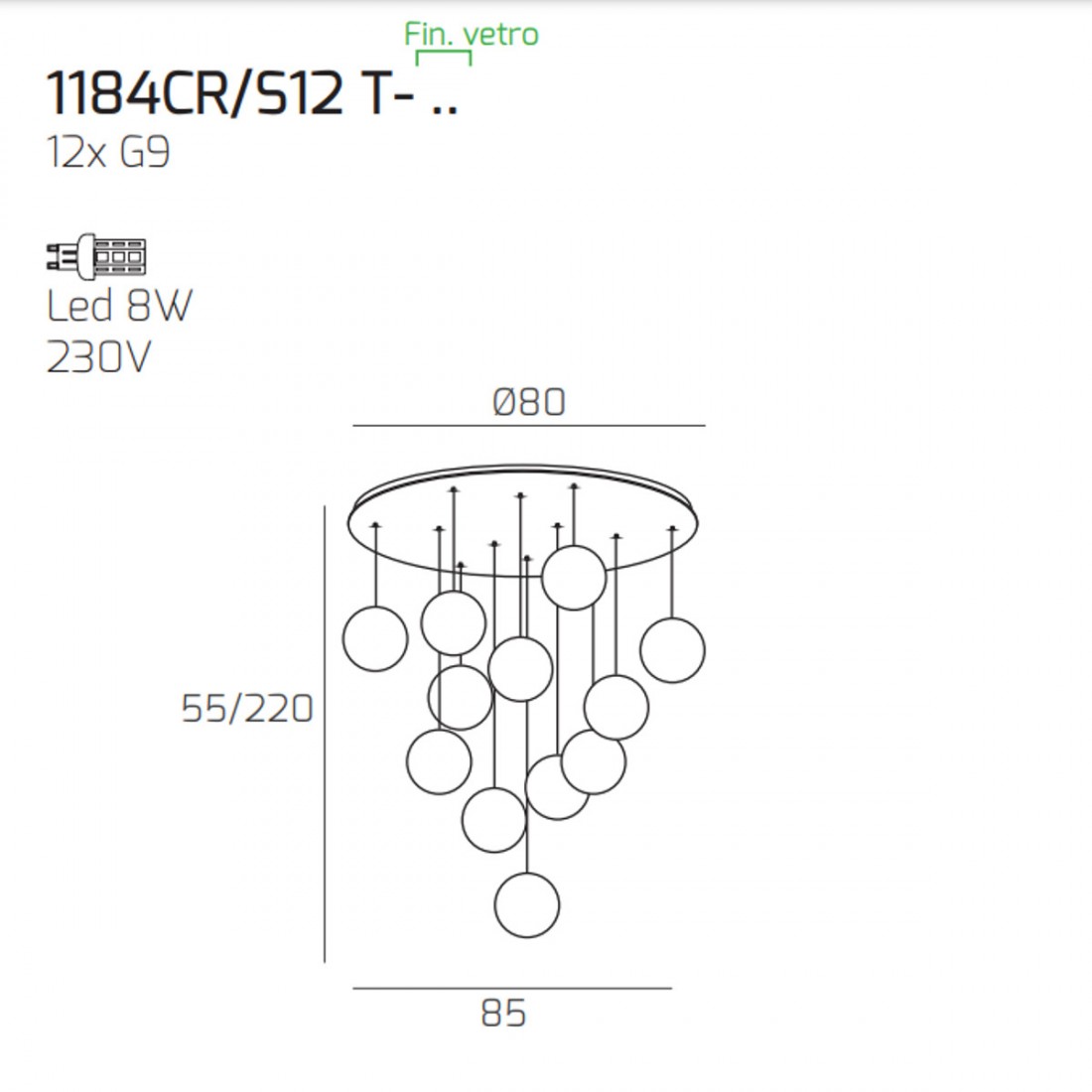 Plafoniera ECLIPSE S12 Top Light