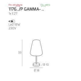 Moderne Abat-jour Top Light DOUBLE SKIN 1176CR P GAMMA TR E27 LED