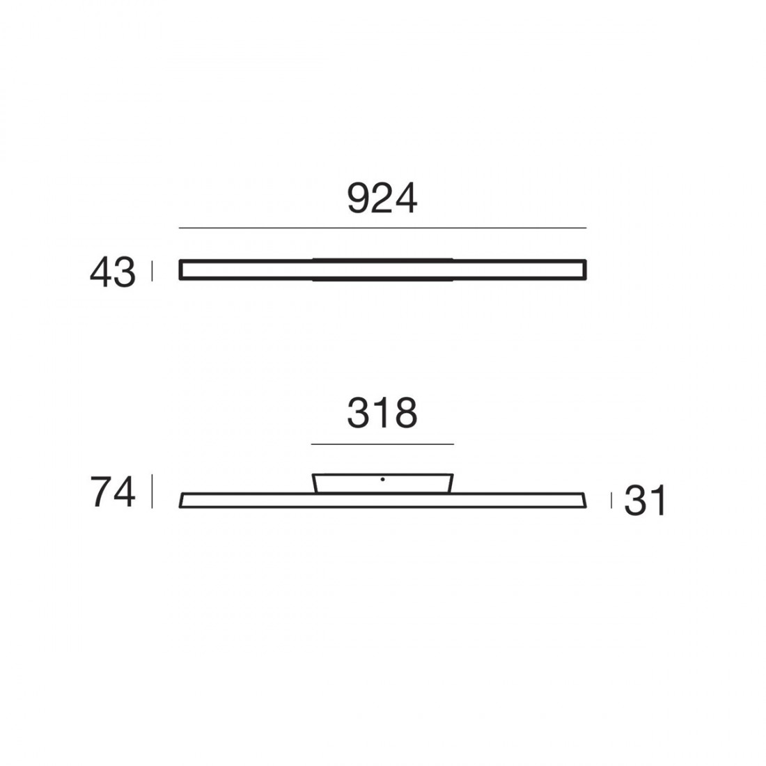 Linea Light LIRA S 9336 Plafón exterior acero 9337