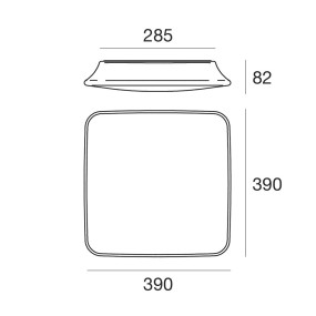 Plafoniera esterno sensore Linea Light Group MYWHITE Q SENSOR 7808S