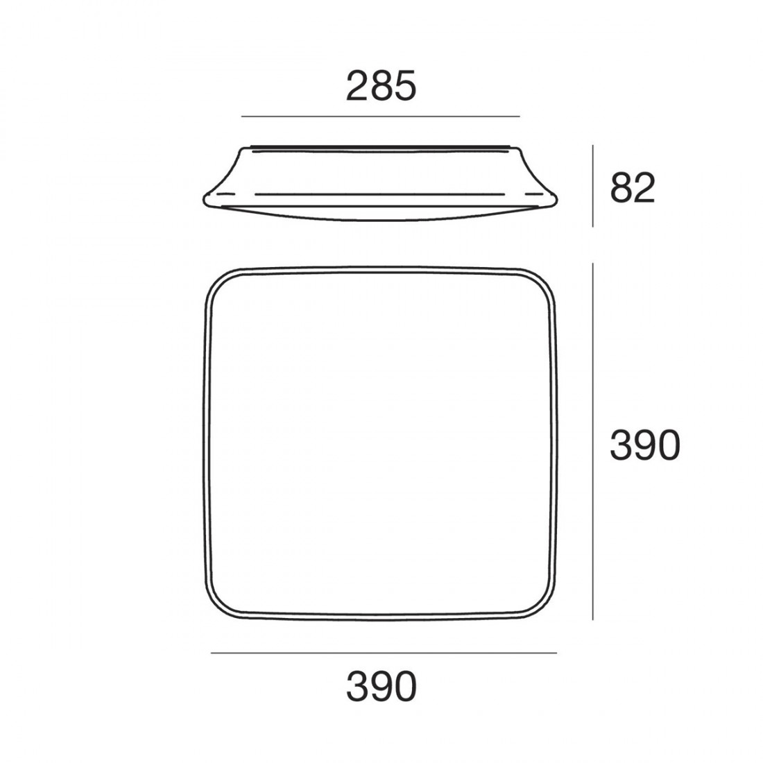 Plafoniera esterno sensore Linea Light Group MYWHITE Q SENSOR 7808S