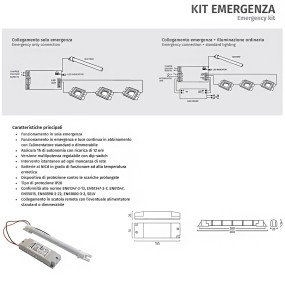 Kit d'urgence applique en plâtre 9010 ISA 2421C+099.142 LED