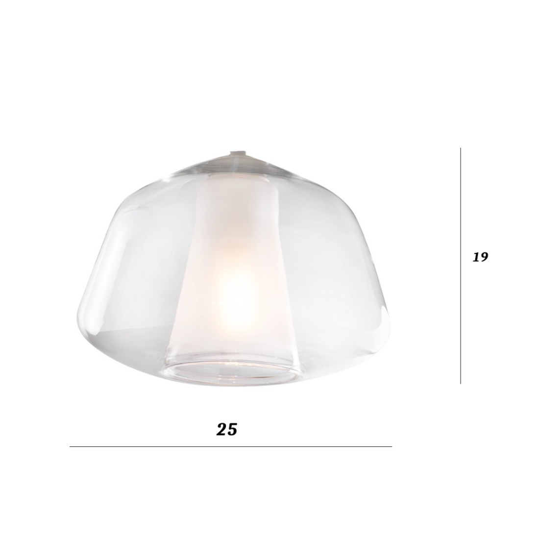 Lámpara de araña clásica Top Light DOUBLE SKIN 1176OS S7 R