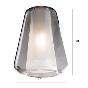 Lustre moderne Top Light DOUBLE PEAU 1176BI S3 S ABG MC