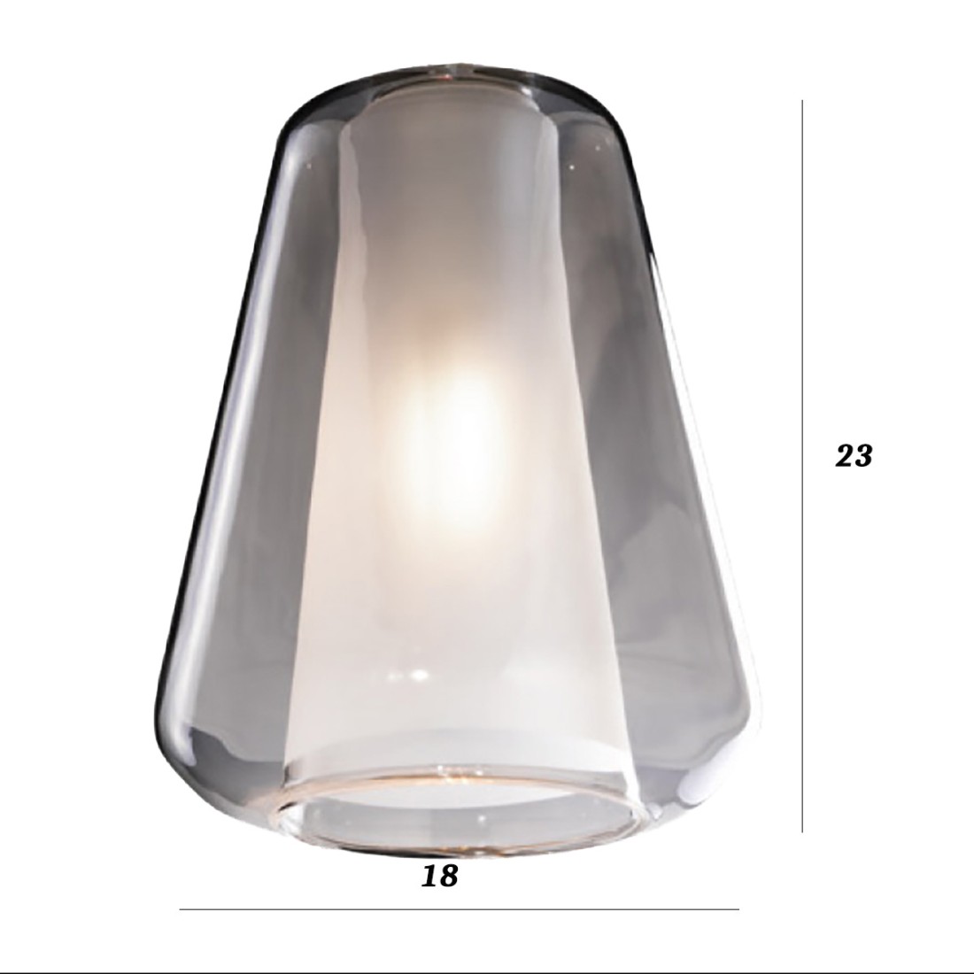 Lustre moderne Top Light DOUBLE PEAU 1176BI S3 S ABG MC