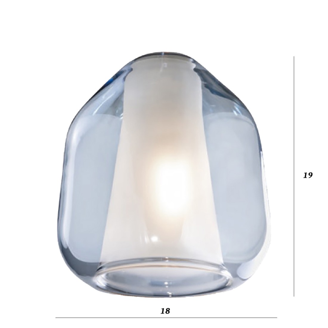 Lustre moderne Top Light DOUBLE PEAU 1176BI S3 S ABG MC