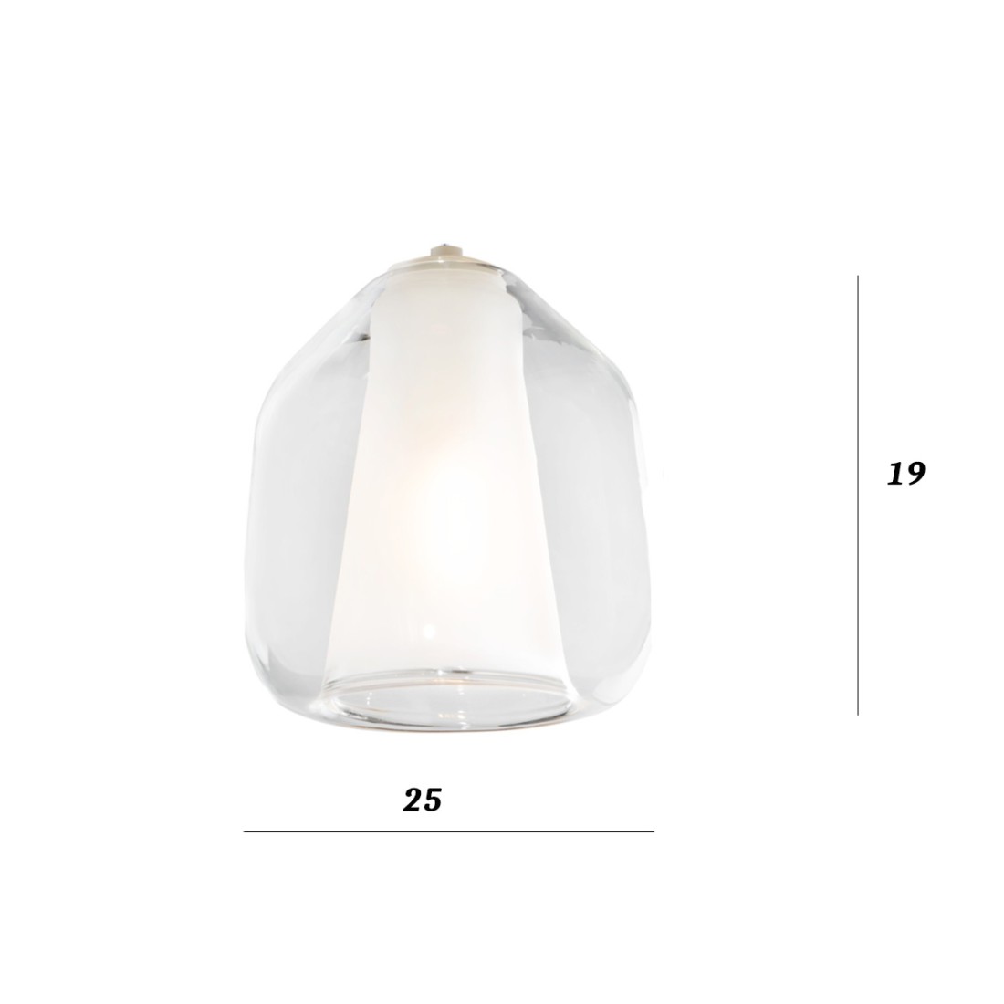 Lustre classique Top Light DOUBLE PEAU 1176OS S4 R ABG TA