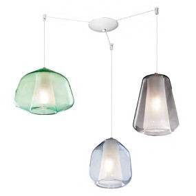 Lustre moderne Top Light DOUBLE PEAU 1176BI S3 S ABG MC