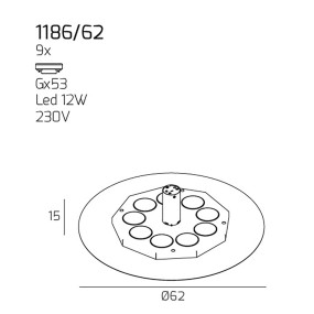 Top Light DISK 1186 62 LED-Deckenleuchte