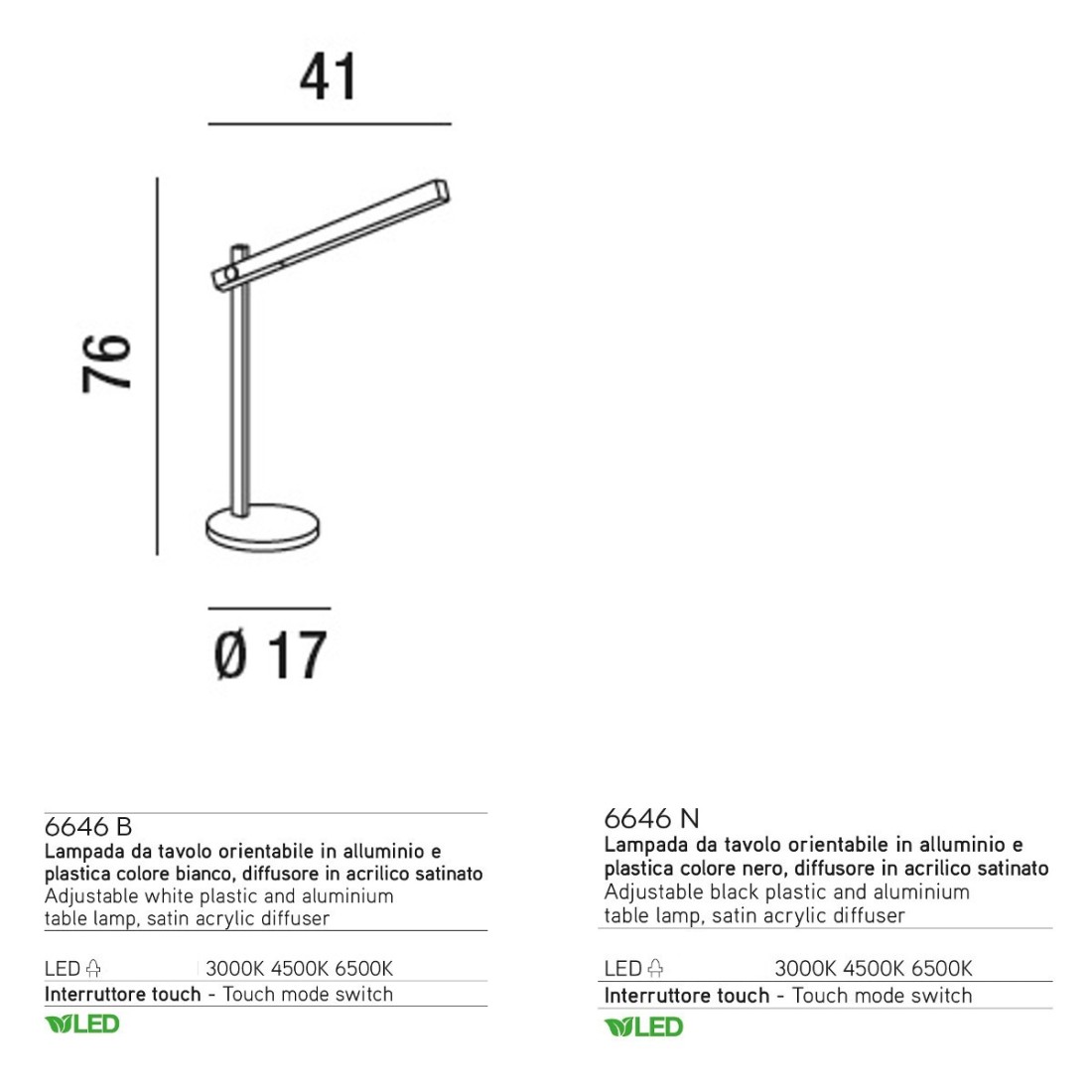 Perenz moderne Leuchte RULER 6646 LED 5W 300LM, verstellbar