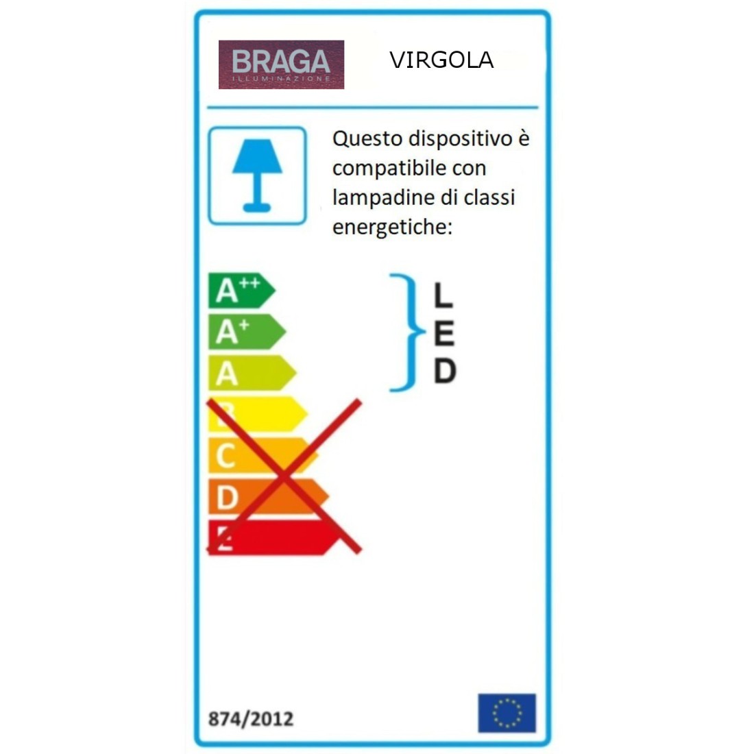 Applique VIRGOLA 582 A Fratelli Braga