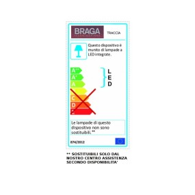 Fratelli Braga lámpara de pie moderna TRACK 2053 T2 B19 10 LED