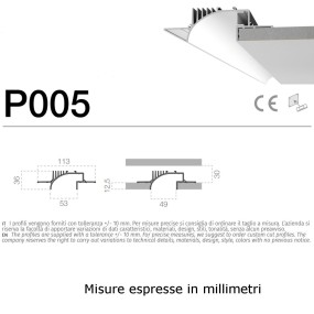 Profilo alumite 9010 Belfiore SIRIO P005B LED