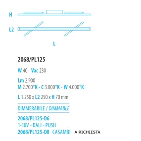 Plafoniera DIGIT 2068 PL125 D6 fratelli BRAGA