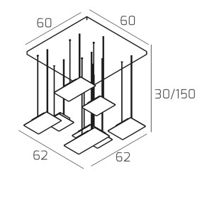 Plafoniera led Top Light PIXEL 1168 S8