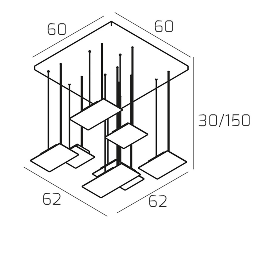 Top Light PIXEL 1168 S8 LED-Deckenleuchte