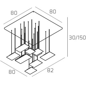 OUTLET Top Light LED-Deckenleuchte PIXEL 1168 S10 GX53 LED moderne Deckenleuchte