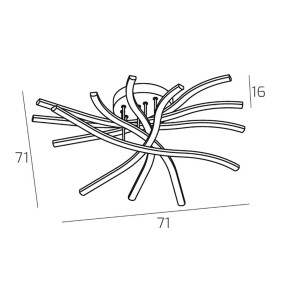 Plafonnier LED Top Light TORNADO 1163 PLG