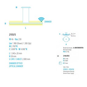 Dimmbarer LED-Kronleuchter Fratelli Braga NETS 2155 S