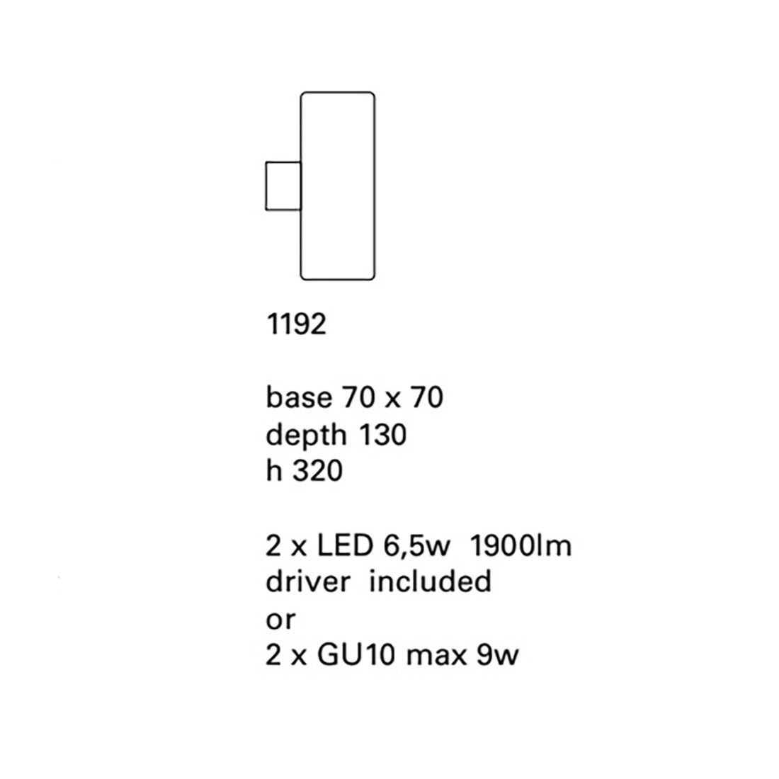 Aplique de exterior Toscot HANS 1192