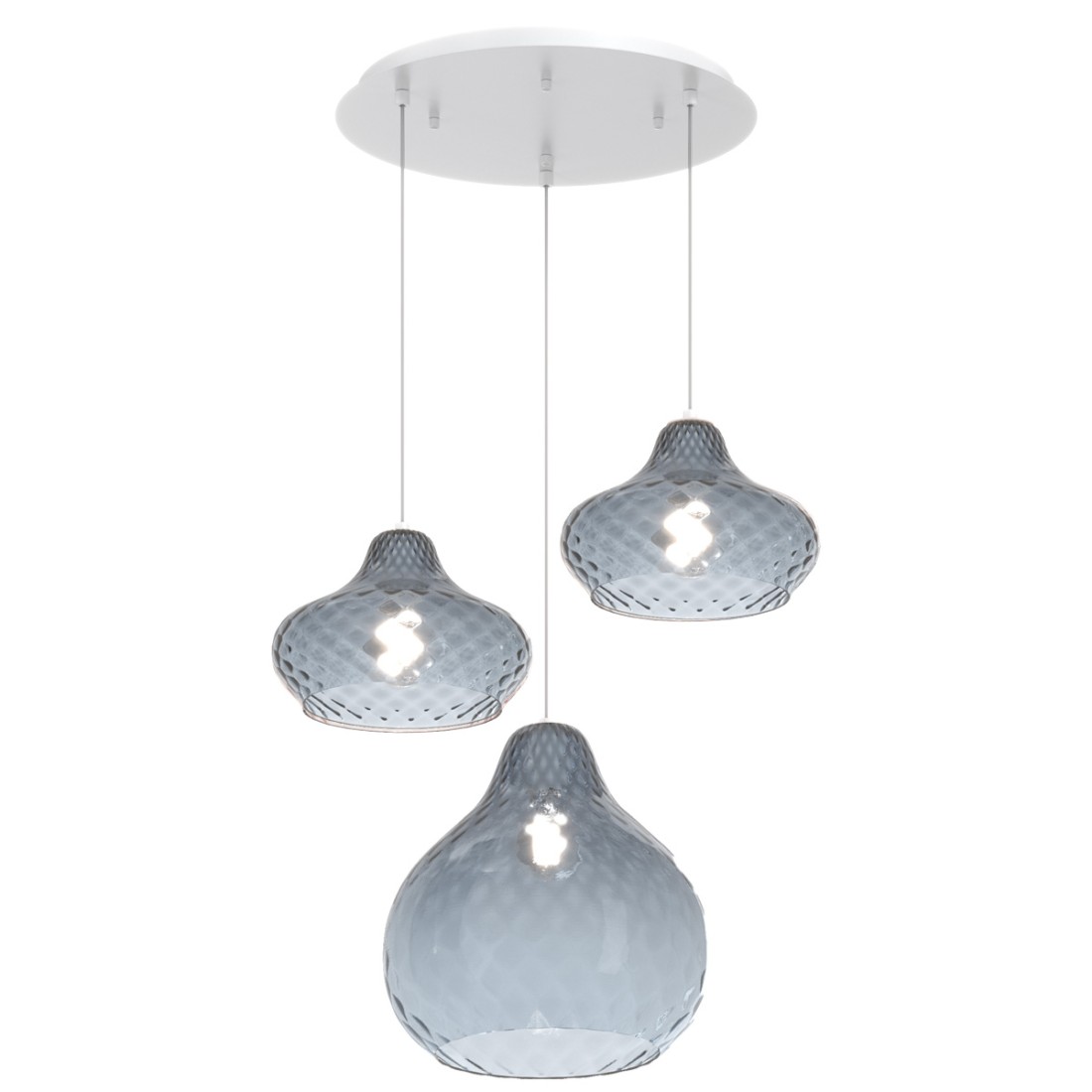 Lampadario vetro colorato Top Light DRESS 1191 BI S3 TMIX ZA