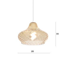 Lustre en verre coloré Top Light DRESS 1191 CR S3 SMIX AM