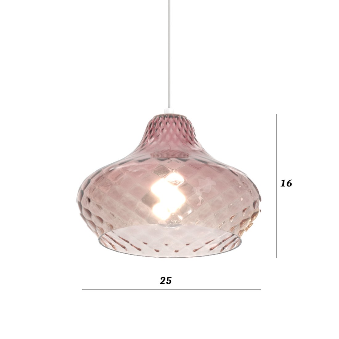 Lampadario vetro colorato Top Light DRESS 1191 CR S3 SMIX RU