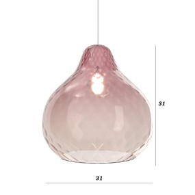 Lampadario vetro colorato Top Light DRESS 1191 CR S3 SMIX RU