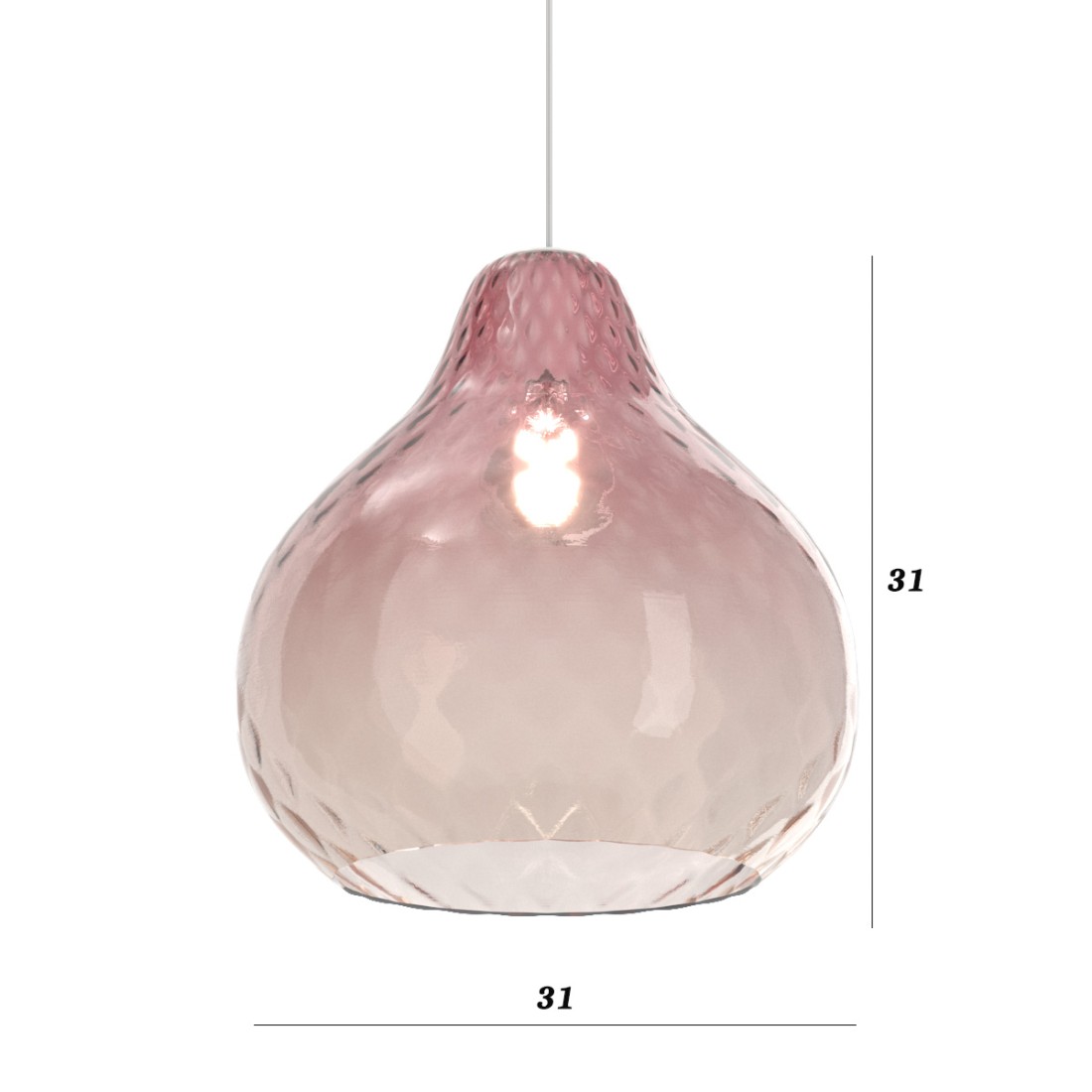 Lampadario vetro colorato Top Light DRESS 1191 CR S3 SMIX RU