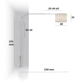 Piantana arco moderna Top Light SLOPE 1188 B2