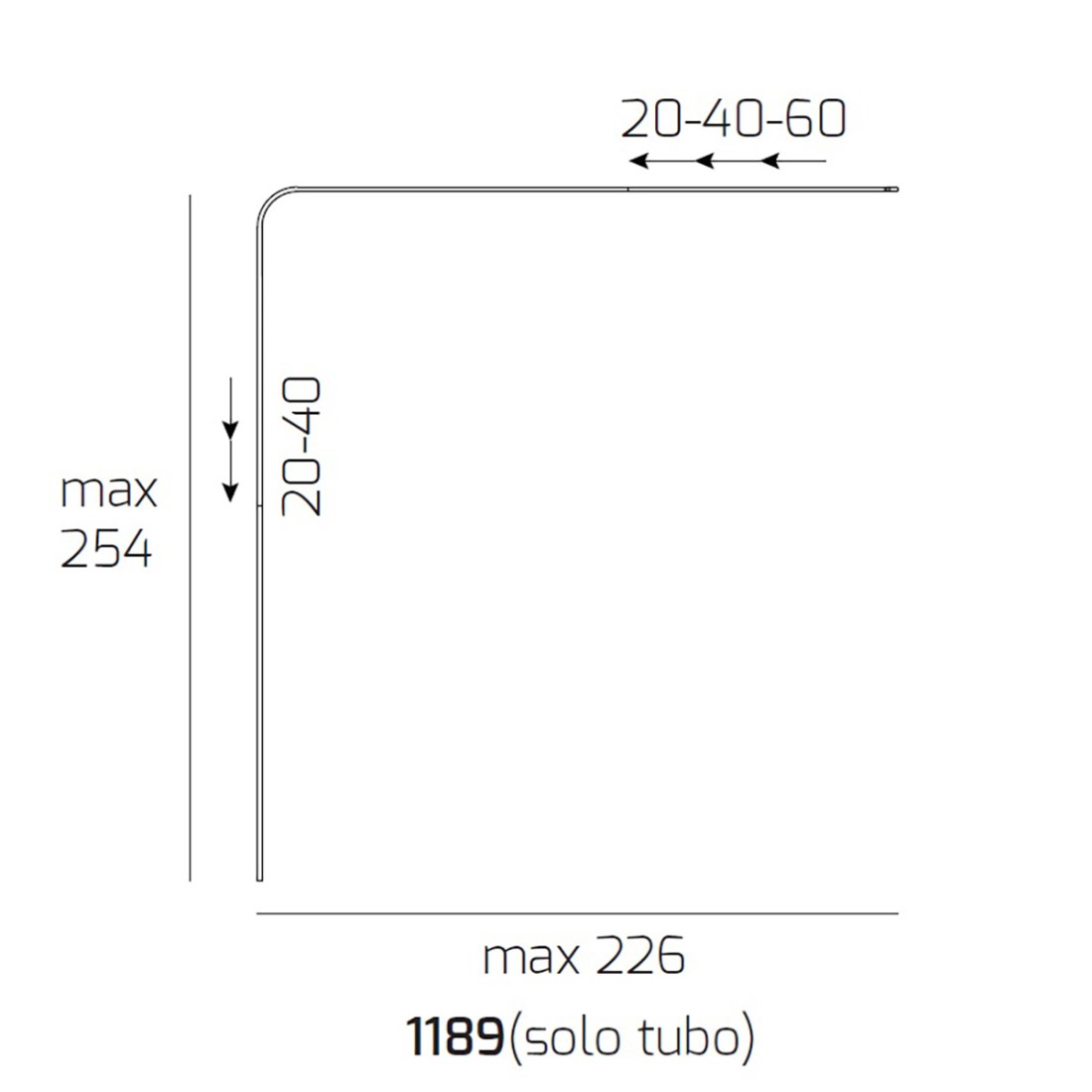 Applique moderne à bras en arc Top Light CORNER 1189 B7 E27 LED