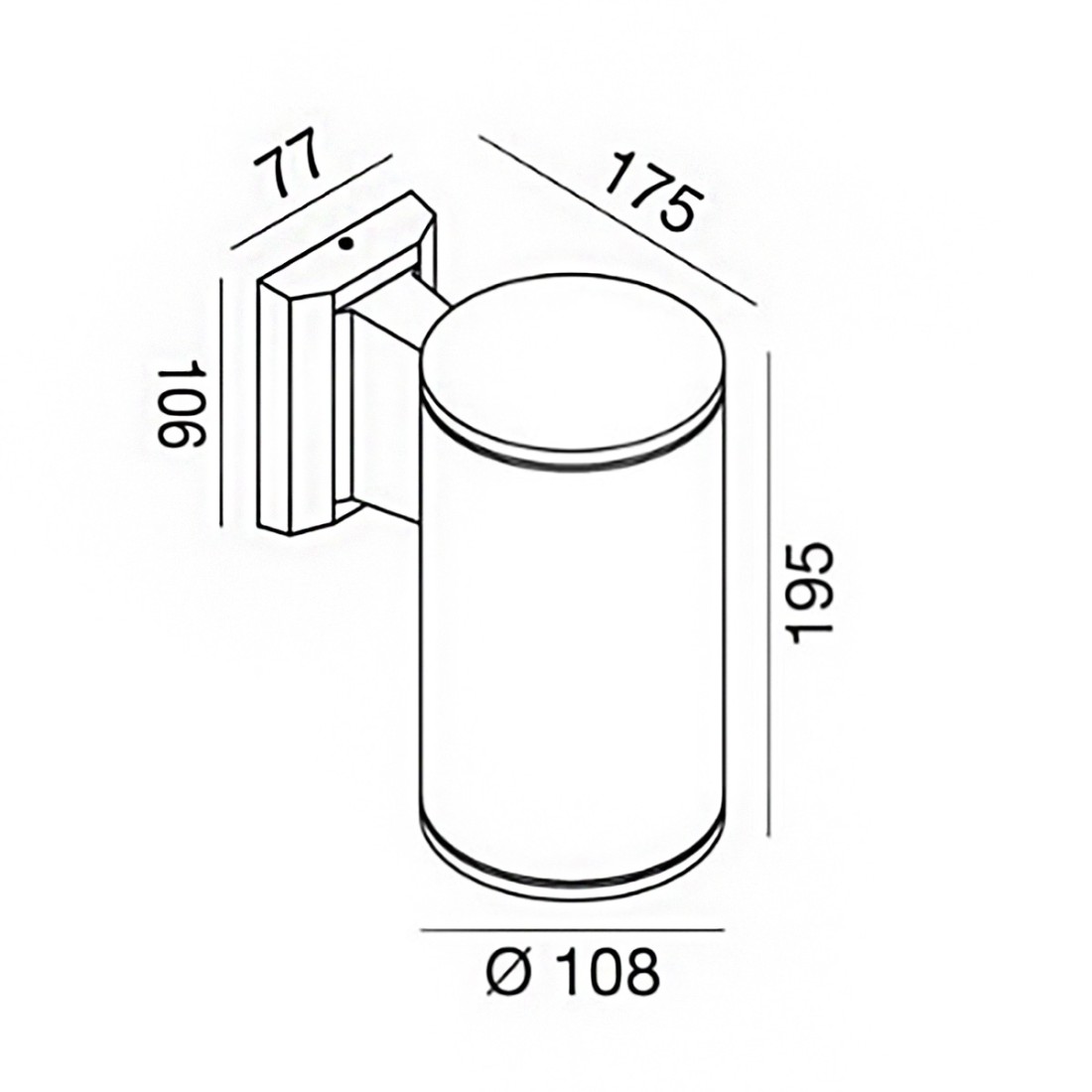 Applique d'extérieur Gea Led AMON RM GES1005 IP65