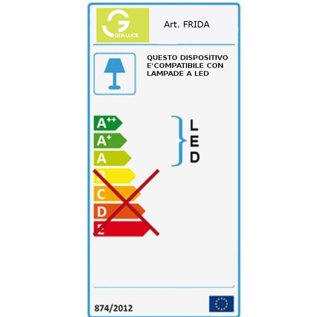 Wandleuchte Gea Luce FRIDA AG