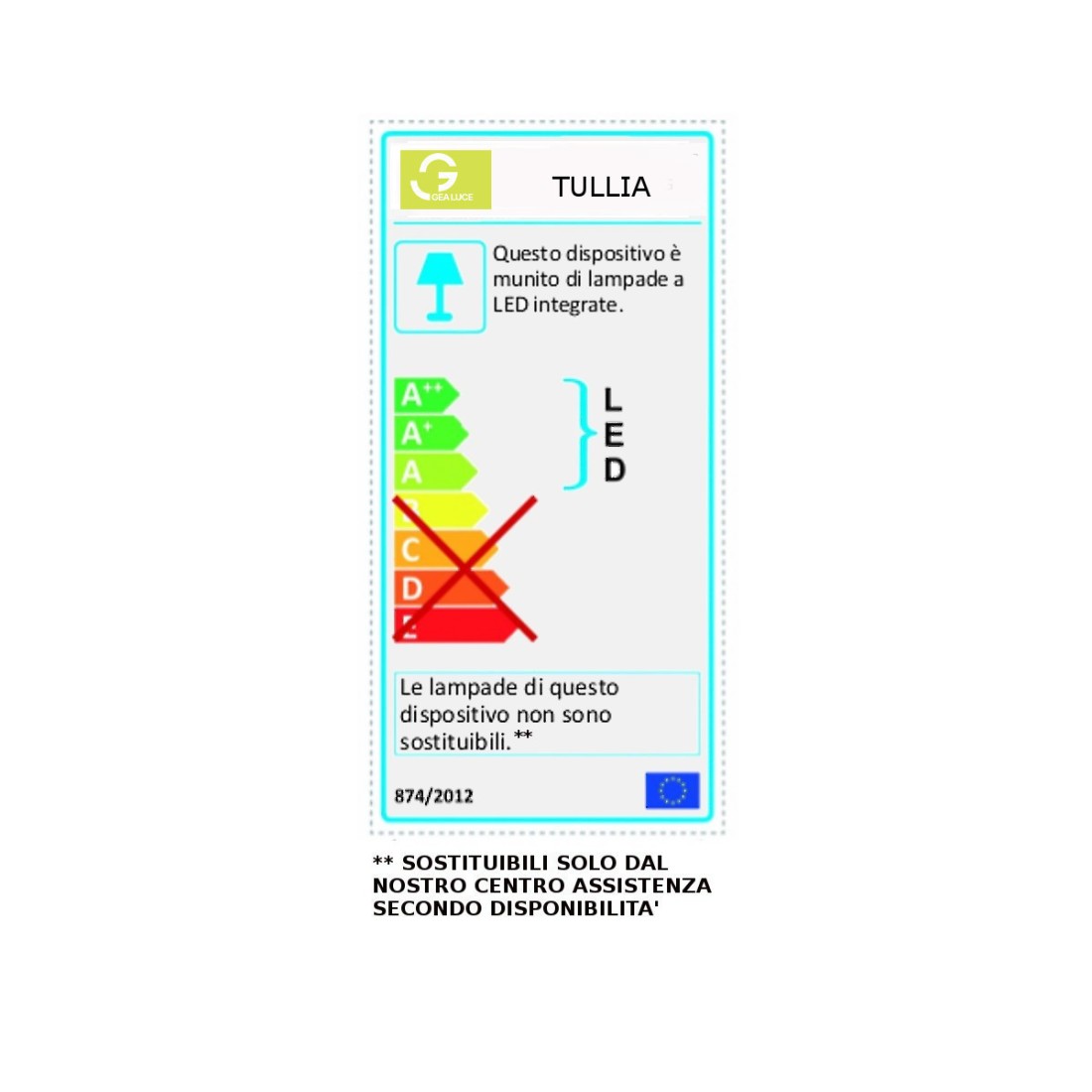 Applique moderno Gea Luce TULLIA P3 30W LED 4000°K