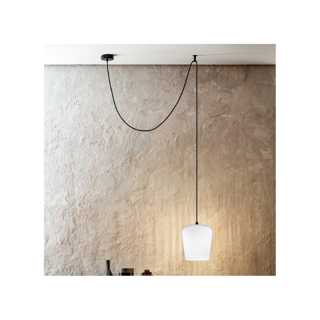 Gea Luce suspension en verre blanc NUMA DEC