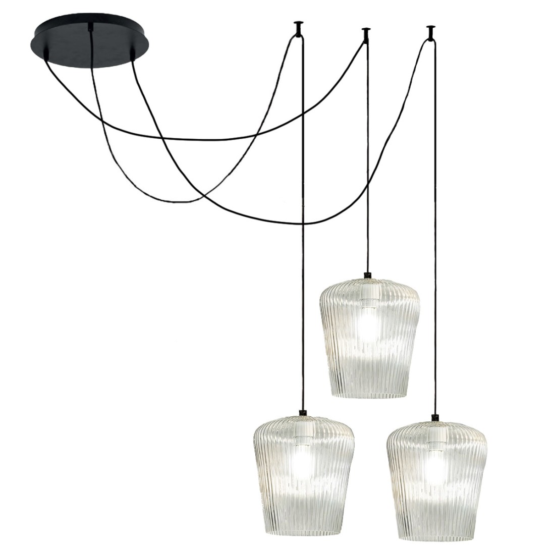 Suspension en verre transparent Gea Luce NUMA BR3