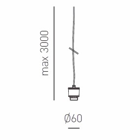 Gea Luce NUMA BR3 suspensión de vidrio transparente