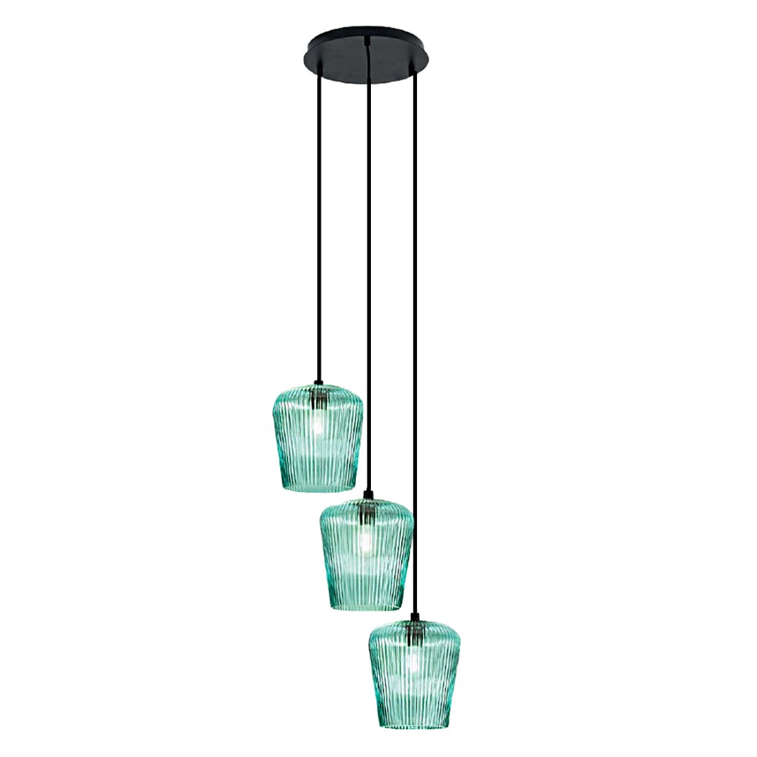 Lampe à suspension Gea Luce NUMA BT3 en verre vert