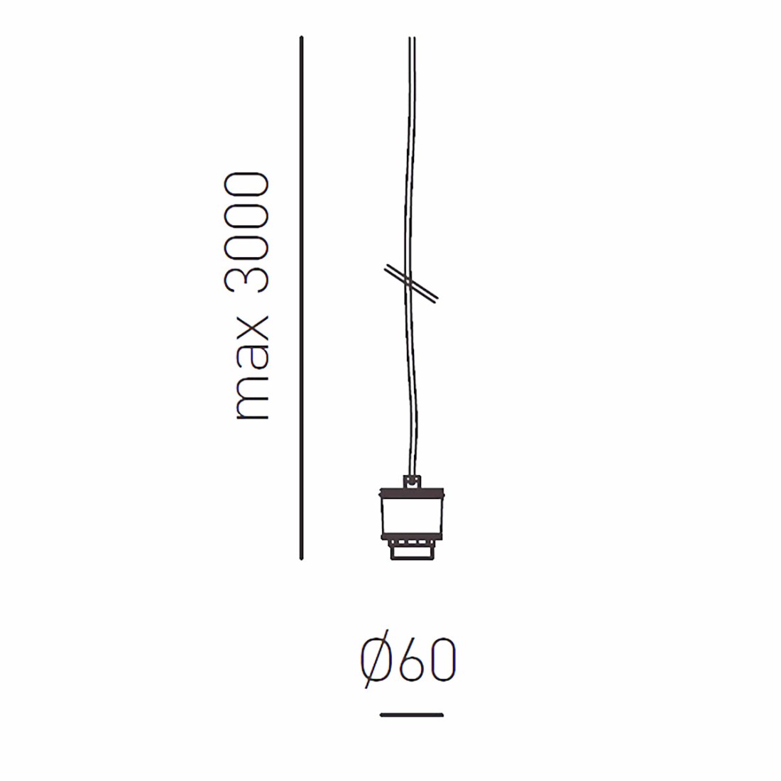 Gea Luce NUMA BT3 suspension en verre vert ambré