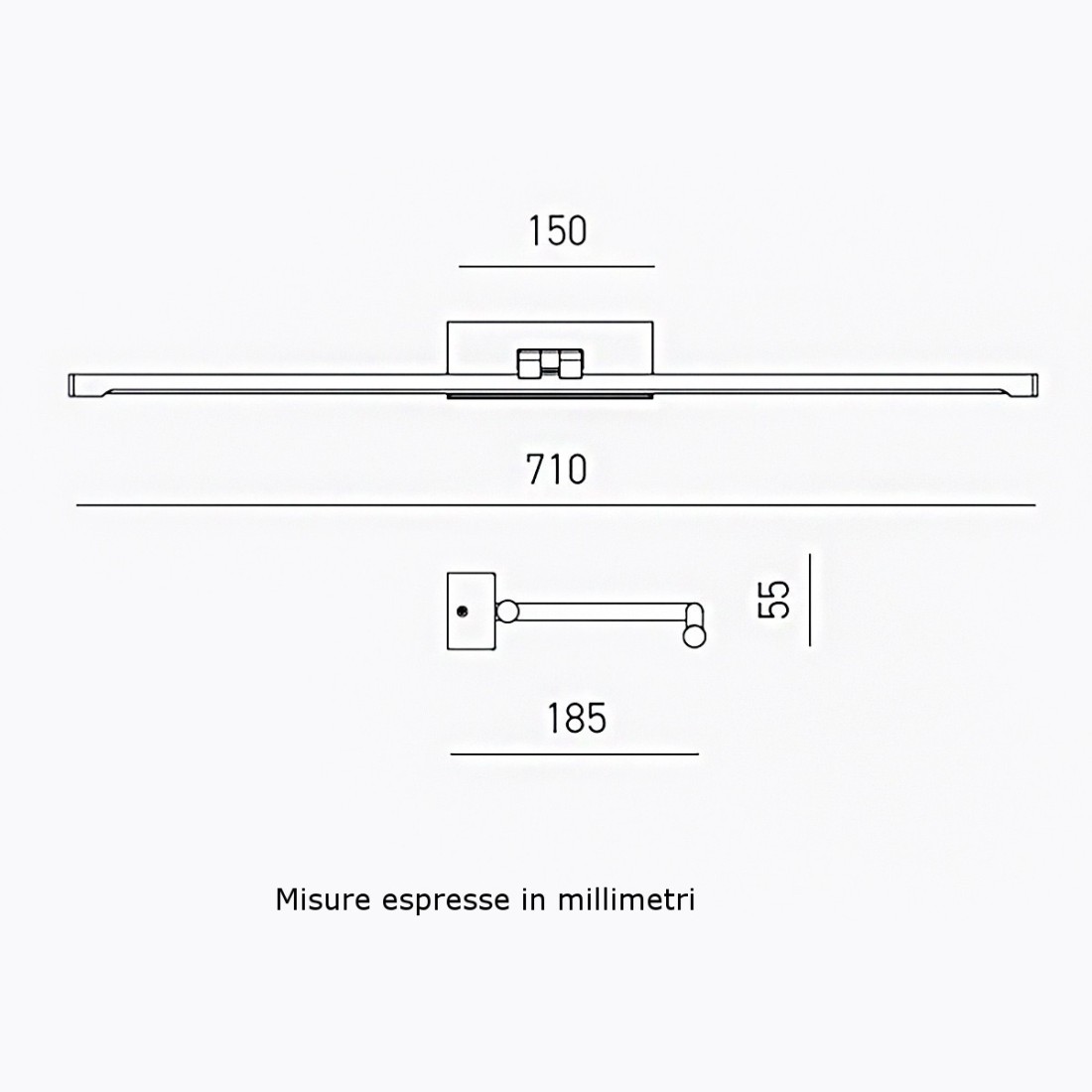 Gea Luce MAGIS C GAP461 C LED quadratische Spiegelwandleuchte