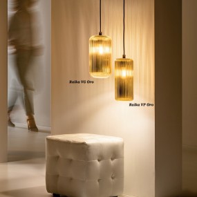 Gea Luce RAIKA VG B1 suspension en verre blanc