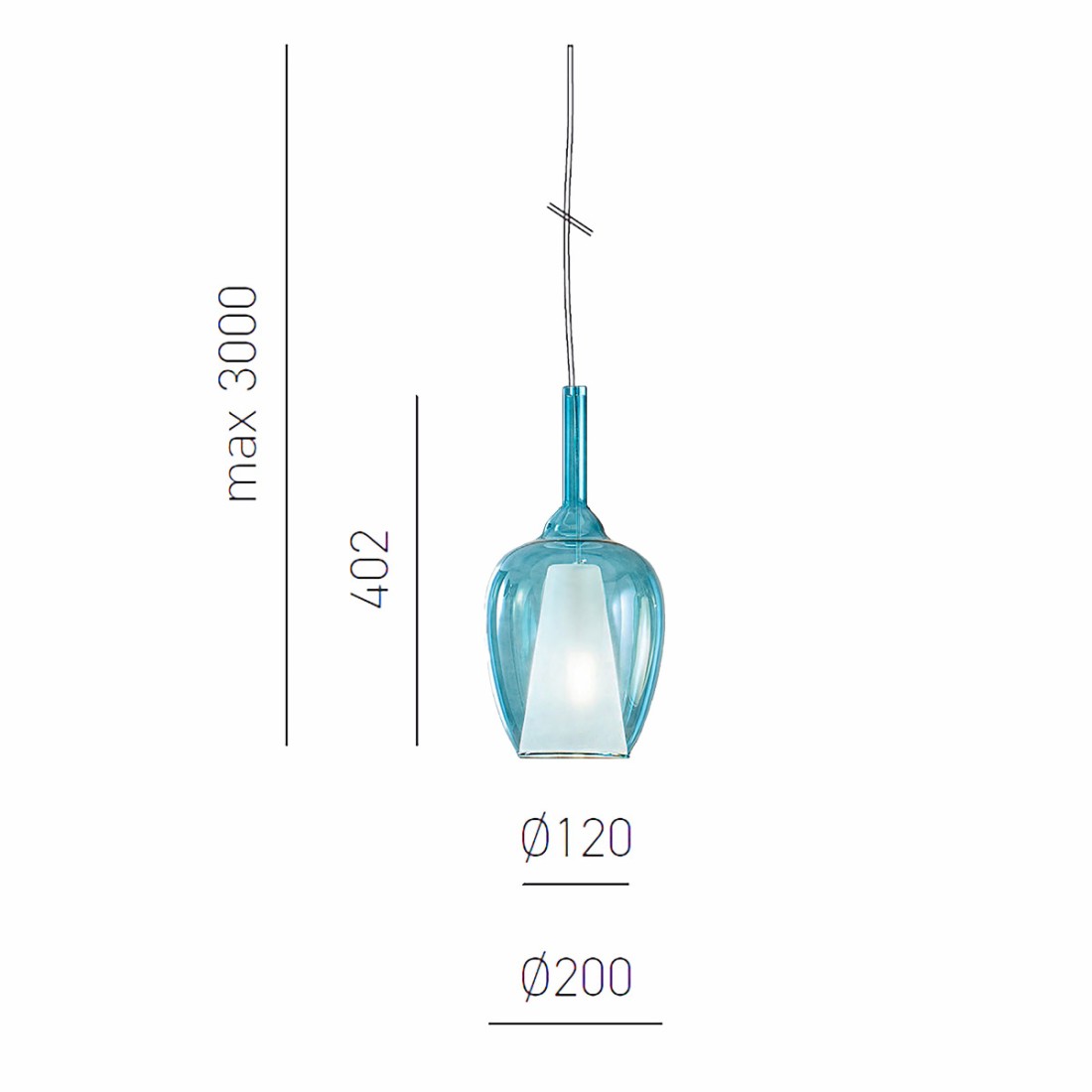 Gea Luce Glas-Spinnennetz-Aufhängung OFELIA S10