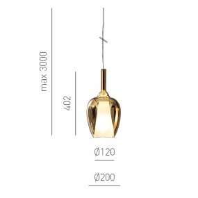 Gea Luce Glas-Spinnennetz-Aufhängung OFELIA S10