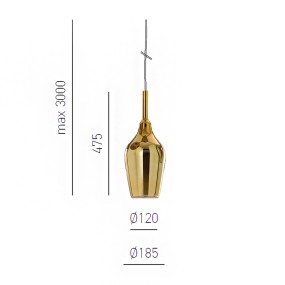 Gea Luce Glas-Spinnennetz-Aufhängung OFELIA S10