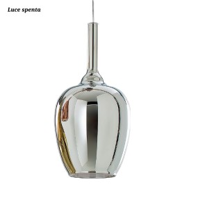 Lampadario vetro cromo specchiato Gea Luce OFELIA S10 S11 S12