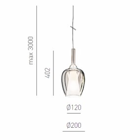 Kronleuchter aus farbigem Glas Gea Luce OFELIA S