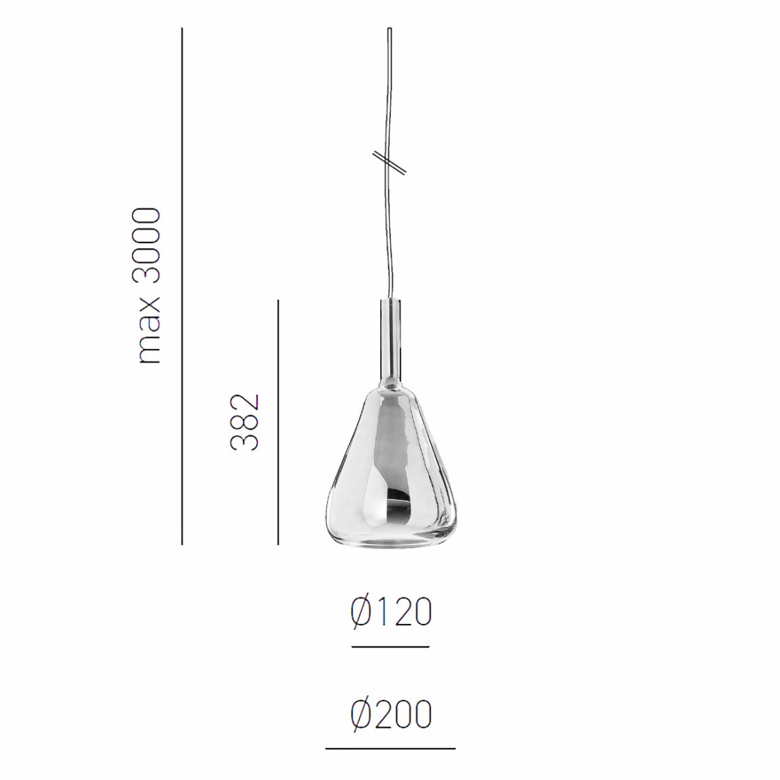 Gea Luce OFELIA S. lustre en verre blanc transparent