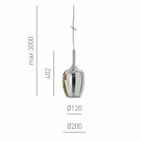 Gea Luce OFELIA S10 Kronleuchter aus chromgrünem Glas