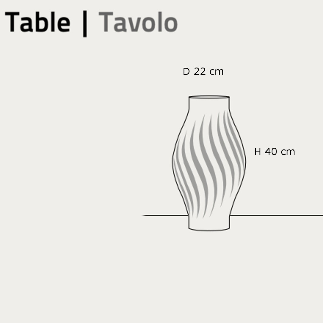 Lámpara de mesa moderna Zero line HELIOS D40L E27 LED