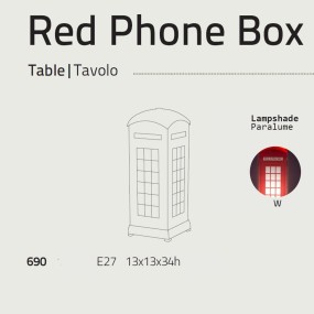 Abat-jour RED PHONE BOX Linea Zero